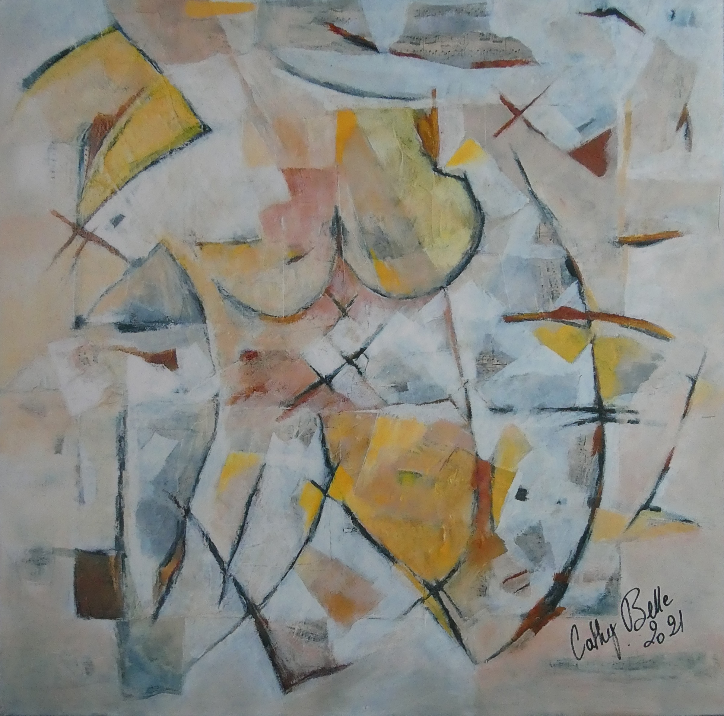 Vibration Musicale, peinture abstraite de Cathy Belle